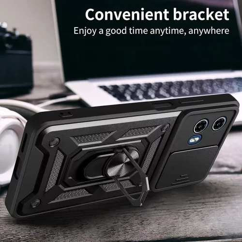 Techsuit - CamShield ütésálló tok - Motorola Moto G57 Power / G67 Power - Fekete