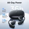 Baseus - Vezeték nélküli fülhallgató Eli 2i Fit (A0102604) - Nyitott fülű kialakítás, Bluetooth 6.0, 2 mikrofonos AI ENC, 600mAh, IPX5 - Kozmikus fekete