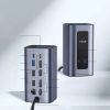 Baseus - Docking Station Nomos NU1 Air (B0114400) - 12 Ports, 10Gbps, 100W PD, 4K Displays - Grey