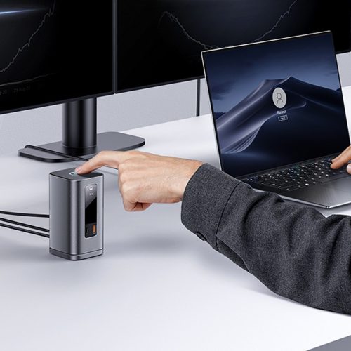 Baseus - 11in1 Docking Station Spacemate Series (B0112701) - Triple 4K Display, 10Gbps, PD100W Fast Charging - Space Grey