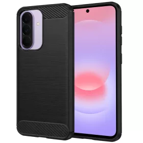   Techsuit - Carbon szilikon tok - Samsung Galaxy A37 5G / A36 5G / A56 5G - Fekete
