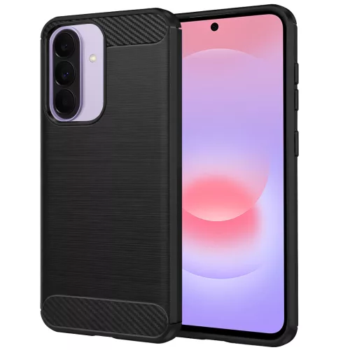 Techsuit - Carbon szilikon tok - Samsung Galaxy A37 5G / A36 5G / A56 5G - Fekete