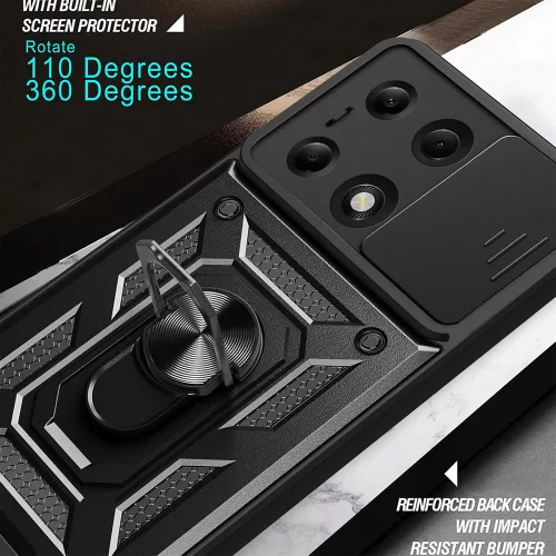 Techsuit - CamShield ütésálló tok - Samsung Galaxy A37 5G - Fekete