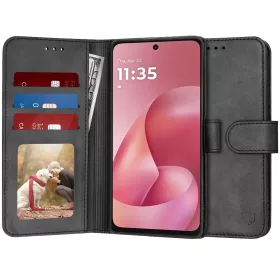   Techsuit - Diary Book kinyitható tok - Motorola Moto G57 Power / G67 Power - Fekete