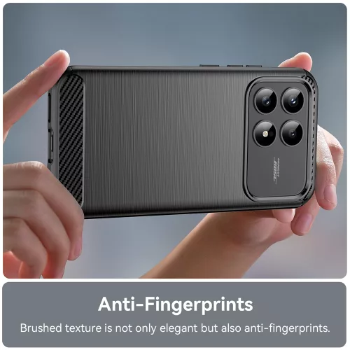 Techsuit - Carbon szilikon tok - Xiaomi Poco F8 Pro - Fekete