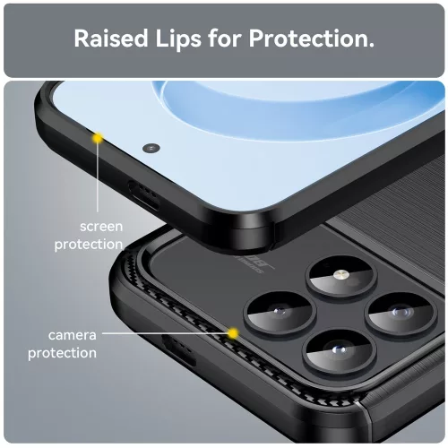 Techsuit - Carbon szilikon tok - Xiaomi Poco F8 Pro - Fekete