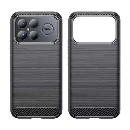 Techsuit - Carbon szilikon tok - Xiaomi Poco F8 Ultra - Fekete