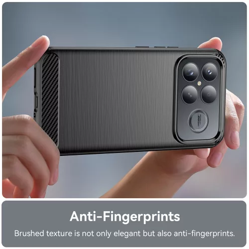 Techsuit - Carbon szilikon tok - Xiaomi Poco F8 Ultra - Fekete