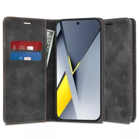   Techsuit - Confy Cover kinyitható tok - Xiaomi Poco F8 Pro - Fekete