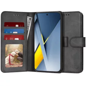   Techsuit - Diary Book kinyitható tok - Xiaomi Poco F8 Ultra - Fekete