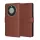 Techsuit - Leather Folio kinyitható tok - Honor Magic8 Lite - Barna