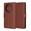 Techsuit - Leather Folio kinyitható tok - Honor Magic8 Lite - Barna