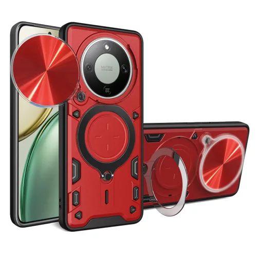 Techsuit - CamGuard Pro tok ütésálló tok - Honor Magic8 Lite - Piros