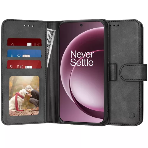 Techsuit - Diary Book kinyitható tok - OnePlus 15 - Fekete