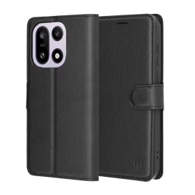   Techsuit - Leather Folio kinyitható tok - OnePlus 15 - Fekete