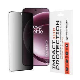   Techsuit - 111D Privacy betekintésgátló üvegfólia - OnePlus 15 - Fekete