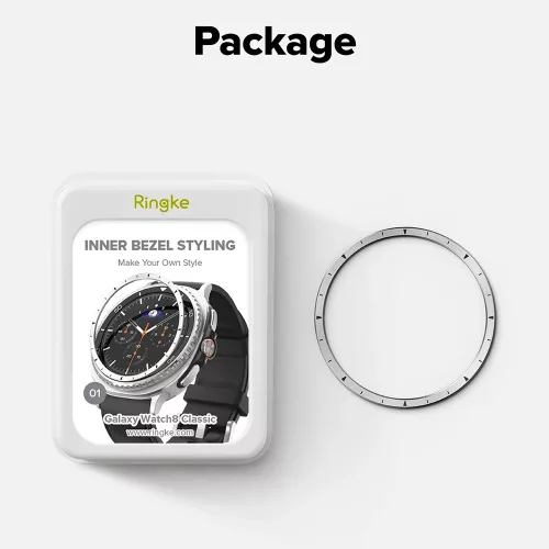 Ringke - Inner Bezel Styling - Samsung Galaxy Watch8 Classic - Silver (GW8C-46-IN-01)