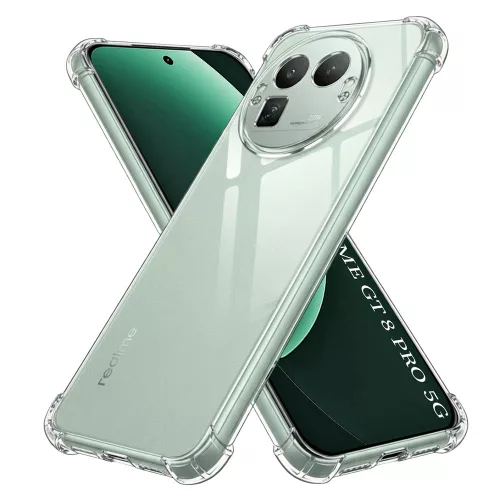 Techsuit - Shockproof Átlátszó Ütésálló Szilikon tok - Realme GT 8 Pro - Átlátszó