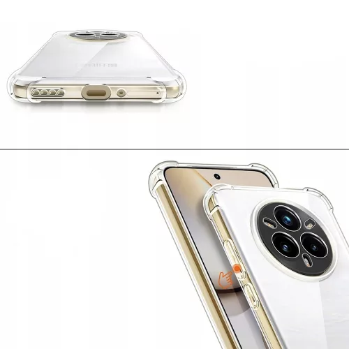 Techsuit - Shockproof Átlátszó Ütésálló Szilikon tok - Realme GT 8 Pro - Átlátszó