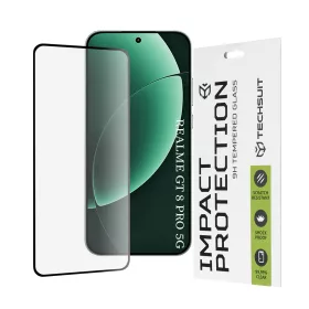   Techsuit - 111D Full Cover / Full Glue üvegfólia - Realme GT 8 Pro - Fekete széllel