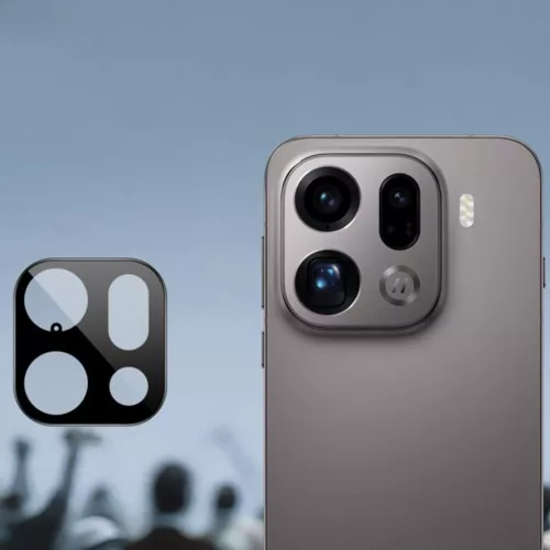 Techsuit - Full Camera - Kameravédő üvegfólia - Oppo Find X9 Pro - Fekete