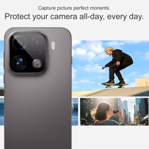 Techsuit - Full Camera - Kameravédő üvegfólia - Oppo Find X9 Pro - Fekete