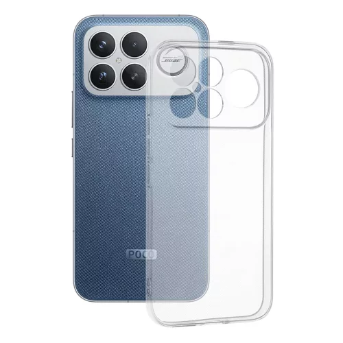 Techsuit - Clear Silicone tok - Xiaomi Poco F8 Ultra - Átlátszó
