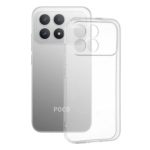 Techsuit - Clear Silicone tok - Xiaomi Poco F8 Pro - Átlátszó