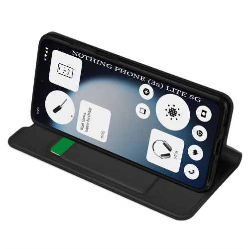 Techsuit - Magskin Book kinyitható tok - Nothing Phone (3a) Lite - Fekete