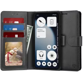   Techsuit - Diary Book kinyitható tok - Nothing Phone (3a) Lite - Fekete