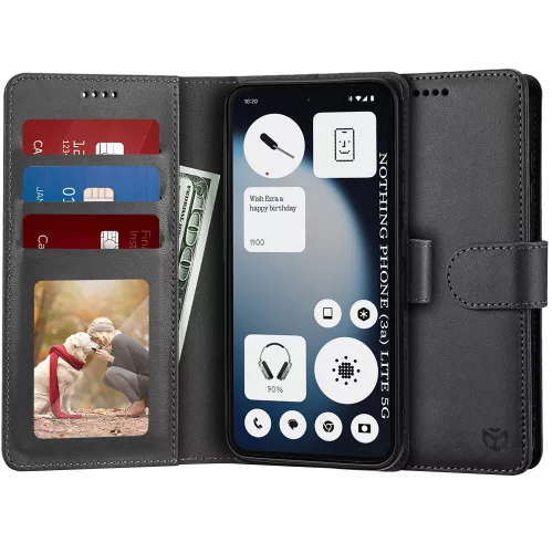Techsuit - Diary Book kinyitható tok - Nothing Phone (3a) Lite - Fekete