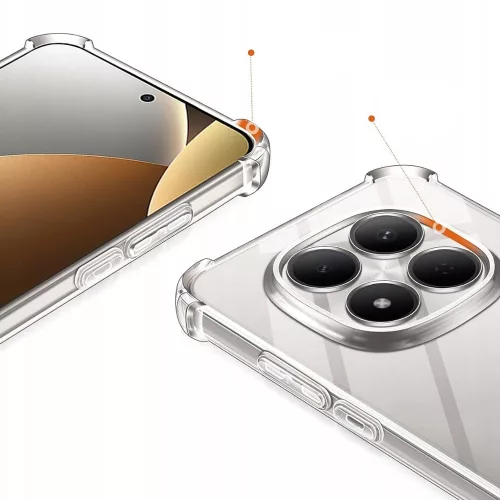 Techsuit - Shockproof Átlátszó Ütésálló Szilikon tok - Samsung Galaxy A57 5G - Átlátszó