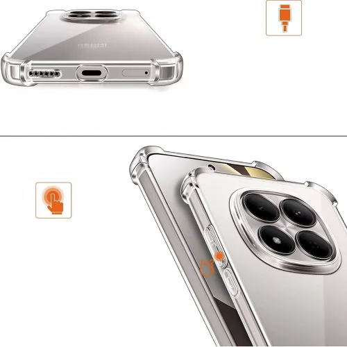 Techsuit - Shockproof Átlátszó Ütésálló Szilikon tok - Samsung Galaxy A57 5G - Átlátszó