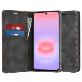   Techsuit - Confy Cover kinyitható tok - Samsung Galaxy A37 5G - Fekete