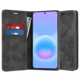   Techsuit - Confy Cover kinyitható tok - Samsung Galaxy A57 5G - Fekete