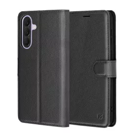   Techsuit - Leather Folio kinyitható tok - Samsung Galaxy A37 5G / A36 5G - Fekete