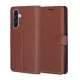 Techsuit - Leather Folio kinyitható tok - Samsung Galaxy A37 5G / A36 5G - Barna