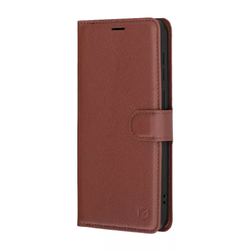 Techsuit - Leather Folio kinyitható tok - Samsung Galaxy A37 5G / A36 5G - Barna