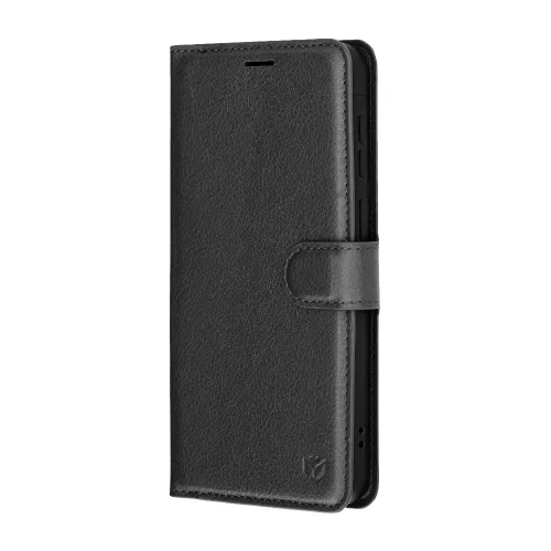Techsuit - Leather Folio kinyitható tok - Samsung Galaxy A57 5G - Fekete