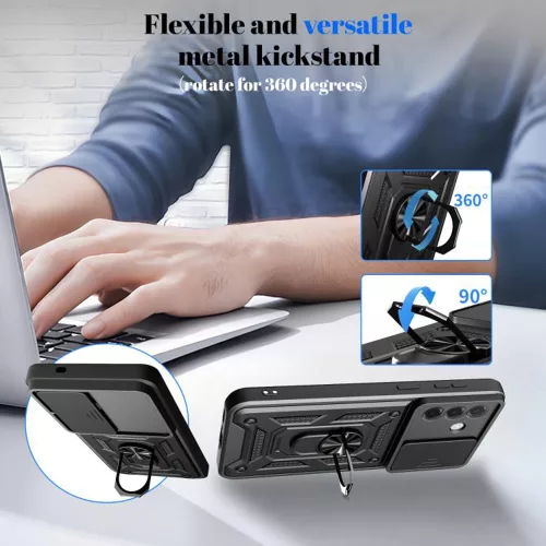Techsuit - CamShield ütésálló tok - Samsung Galaxy A37 5G - Zöld