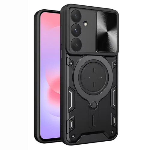 Techsuit - CamGuard Pro tok ütésálló tok - Samsung Galaxy A37 5G - Fekete