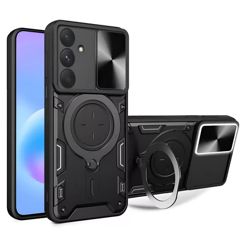 Techsuit - CamGuard Pro ütésálló tok - Samsung Galaxy A57 5G - Fekete