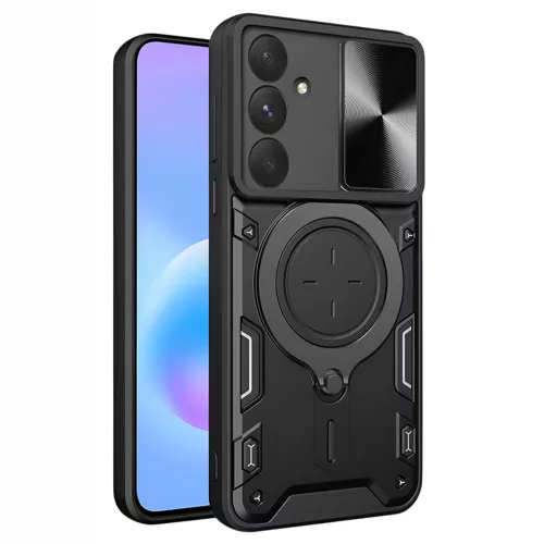 Techsuit - CamGuard Pro tok ütésálló tok - Samsung Galaxy A57 5G - Fekete