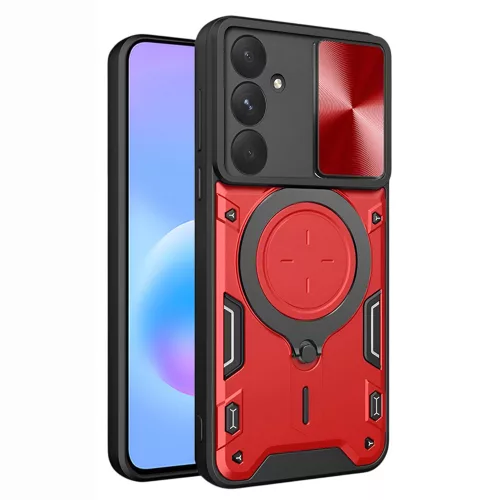Techsuit - CamGuard Pro tok ütésálló tok - Samsung Galaxy A57 5G - Piros