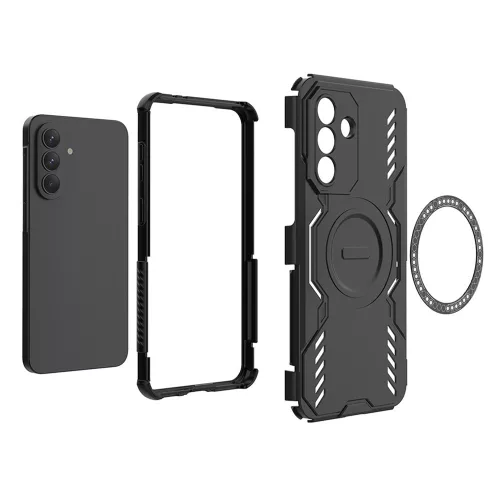 Techsuit - ArmorMag ütésálló tok - Samsung Galaxy A37 5G - Fekete