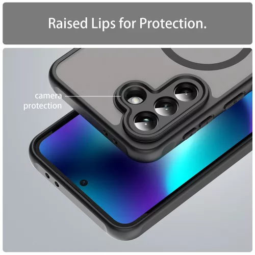 Techsuit - HaloFrost II MagSafe tok - Samsung Galaxy A37 5G - Fekete