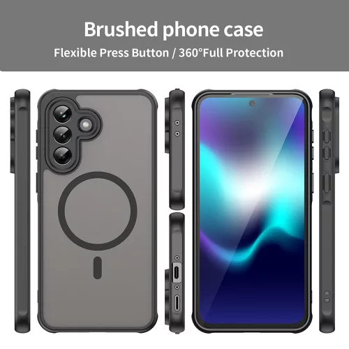 Techsuit - HaloFrost II MagSafe tok - Samsung Galaxy A37 5G - Fekete