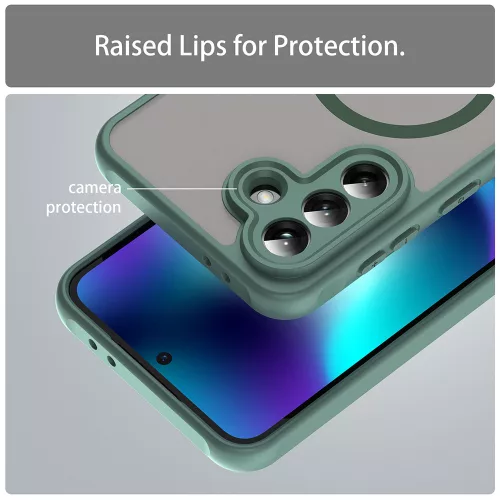 Techsuit - HaloFrost II MagSafe tok - Samsung Galaxy A37 5G - Zöld