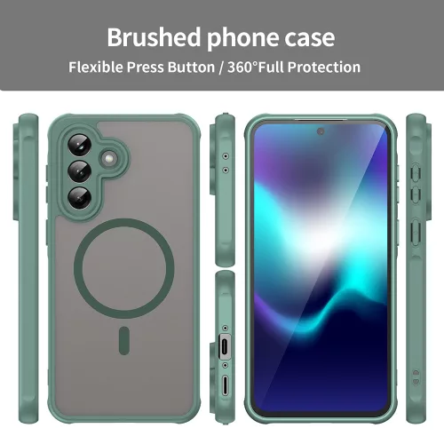 Techsuit - HaloFrost II MagSafe tok - Samsung Galaxy A37 5G - Zöld