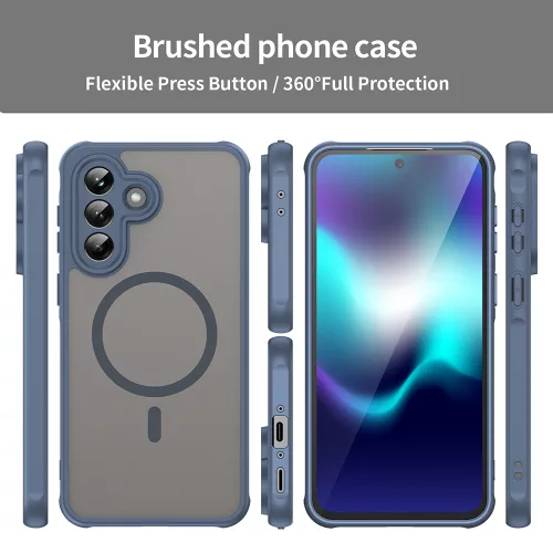 Techsuit - HaloFrost II MagSafe tok - Samsung Galaxy A37 5G - Sötétkék